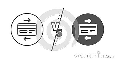 Credit card line icon. Bank payment method. Vector Vector Illustration