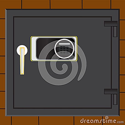 Bank safe Vector Illustration