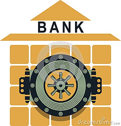Bank safe Vector Illustration