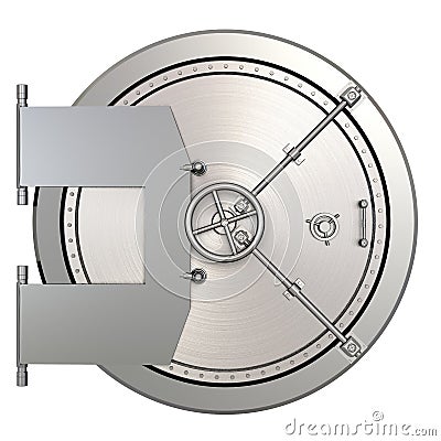 Bank safe or vault isolated Stock Photo