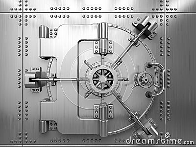 Bank Vault Door Stock Photo