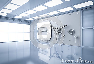 Bank vault door Stock Photo