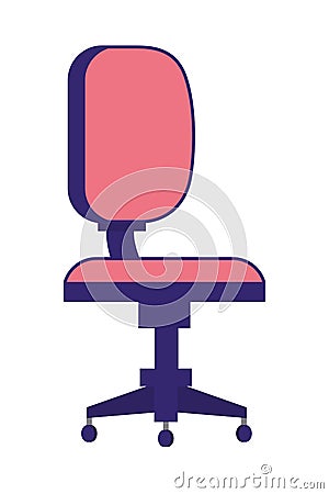 Bank work chair comfortable isolated Vector Illustration