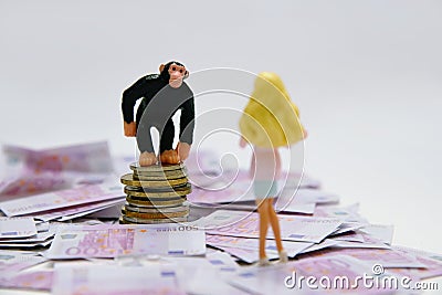 Banker and borrower Stock Photo