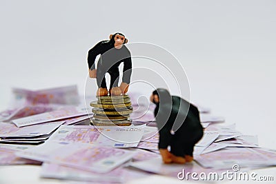 Banker and borrower Stock Photo