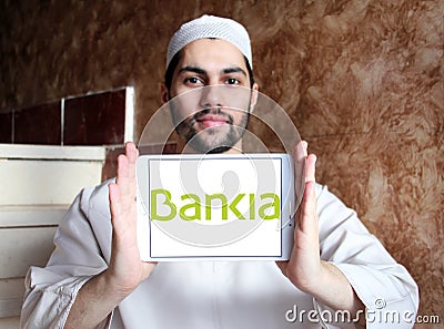 Bankia Spanish bank logo Editorial Stock Photo