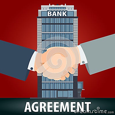 Banking agreement concept. Vector Illustration