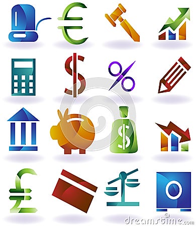 Banking Buttons Vector Illustration