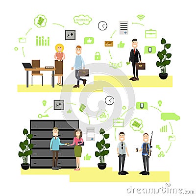 Banking concept vector illustration in flat style Vector Illustration