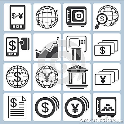 Banking icons Stock Photo