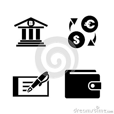 Banking. Simple Related Vector Icons Vector Illustration