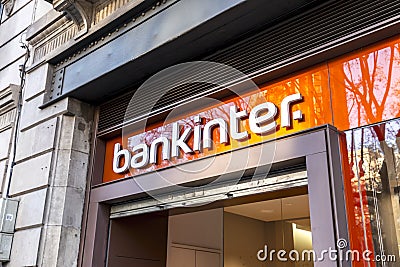 Bankinter, S.A is a Spanish financial services company headquartered in Madrid, Spain Editorial Stock Photo