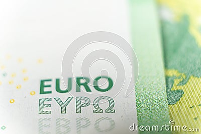 Banknote 100 euro macro close-up money Stock Photo