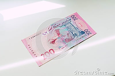 Banknote in 200 Ukrainian hryvnias Stock Photo