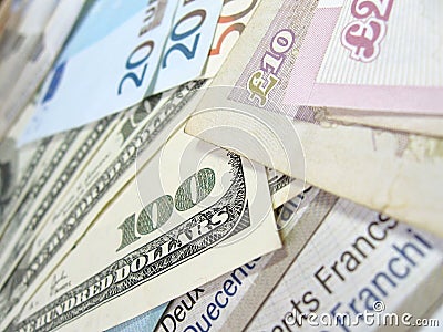 Banknotes - world money Editorial Stock Photo