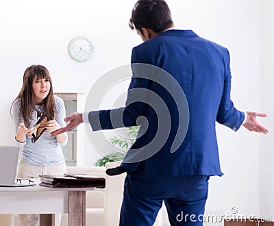 Bankrupt family with no cash at home Stock Photo