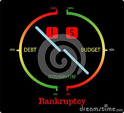 Bankruptcy Vector Illustration