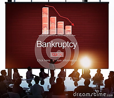 Bankruptcy Debt Loan Owed Payment Trouble Concept Stock Photo