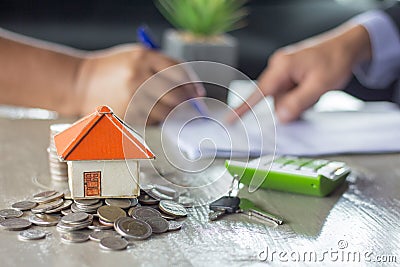 Banks approve loans to buy homes. Real Estate. Stock Photo