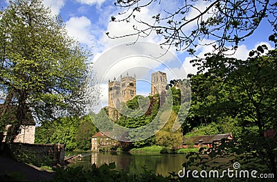 Banks of the Wear at Durham Stock Photo