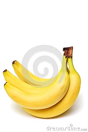 Bannana yellow on white background Stock Photo