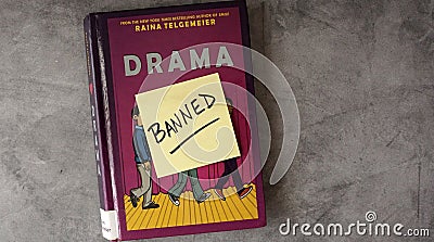 Banned Book - Drama Editorial Stock Photo