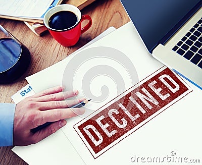 Banned Denied Declined Negative Stamp Concept Stock Photo