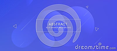 Abstract futurictic banner with a gradient shapes and blur Vector Illustration