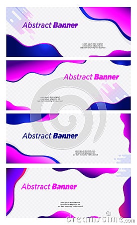 Banner abstract bubble design vector violet and blue color header Vector Illustration