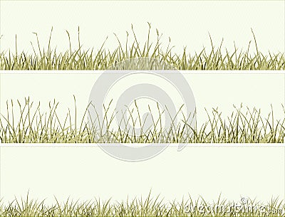 Banner of abstract meadow grass. Vector Illustration