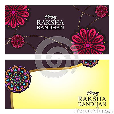 Banner background design for celebrate rakshabandhan festival Vector Illustration