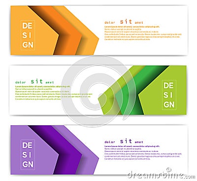 Banner backgrounds WITH 3D CONCEPT Vector Illustration