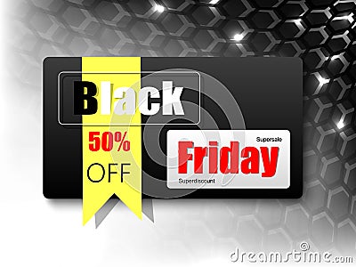 Banner and big sale, black Friday dark color design for a super discount.vector illustration Vector Illustration