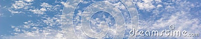 banner of Blue Sky with Clouds in a sunny day Stock Photo