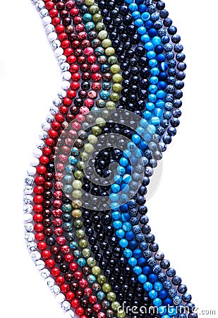 Banner bright beads Stock Photo