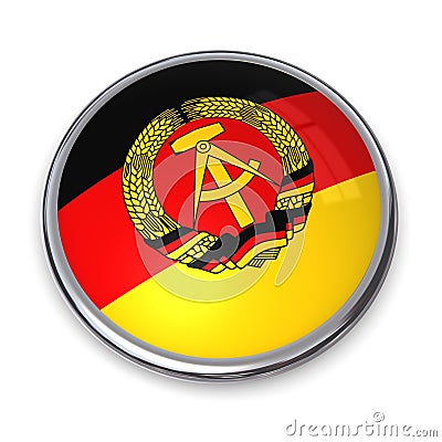 Banner Button GDR/East Germany Stock Photo