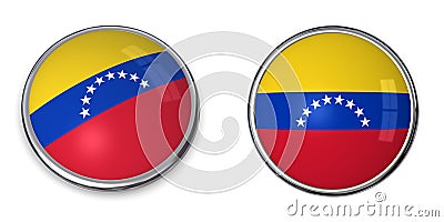 Banner Button Venezuela Stock Photo