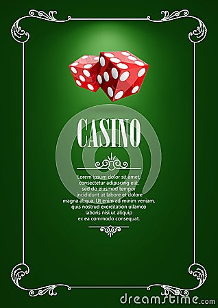 Banner with Casino Logo Badges. Vector Illustration