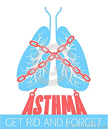 Banner chain-bound asthma Stock Photo