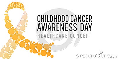 Banner for childhood cancer awareness day Vector Illustration