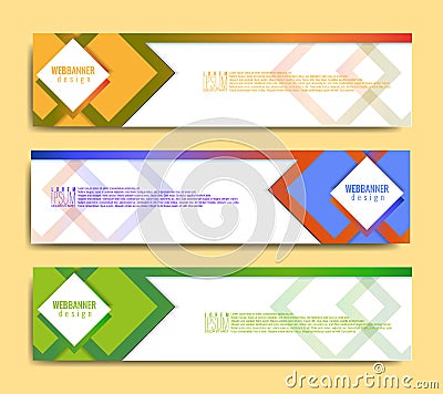 Modern banner template, minimalist banner web template, promotional banner design, abstract banner web backgrounds Vector Illustration