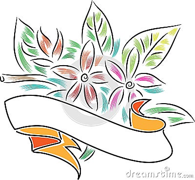 Banner with flowers Vector Illustration