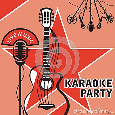 Banner for karaoke Vector Illustration