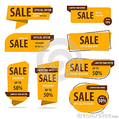 Banner, label, vector, discount, design, sale, offer, special, b Cartoon Illustration