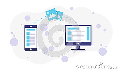 Banner line of business cloud computing. Modern vector illustration for web design, marketing and print materials.hosting cloud Cartoon Illustration