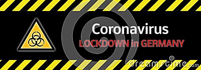 Banner lockdown in Germany corona virus background Stock Photo