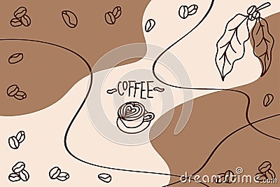 Banner for menu and recipes. Set of hand drawn cafe theme. Doodles for coffee, bakery for cafe menu, pastry shop. Vector Vector Illustration