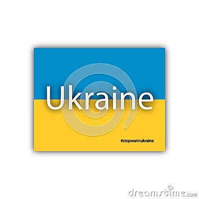 Banner in national colors of the state of Ukraine. Vector Illustration