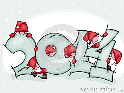 Banner new 2014 year Vector Illustration