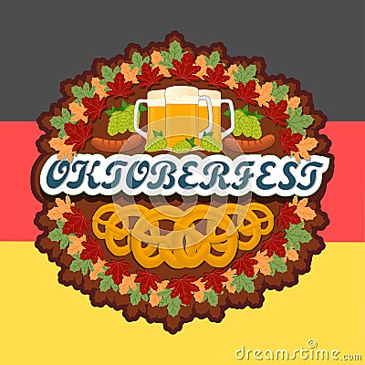 The banner Oktoberfest. Vector Illustration